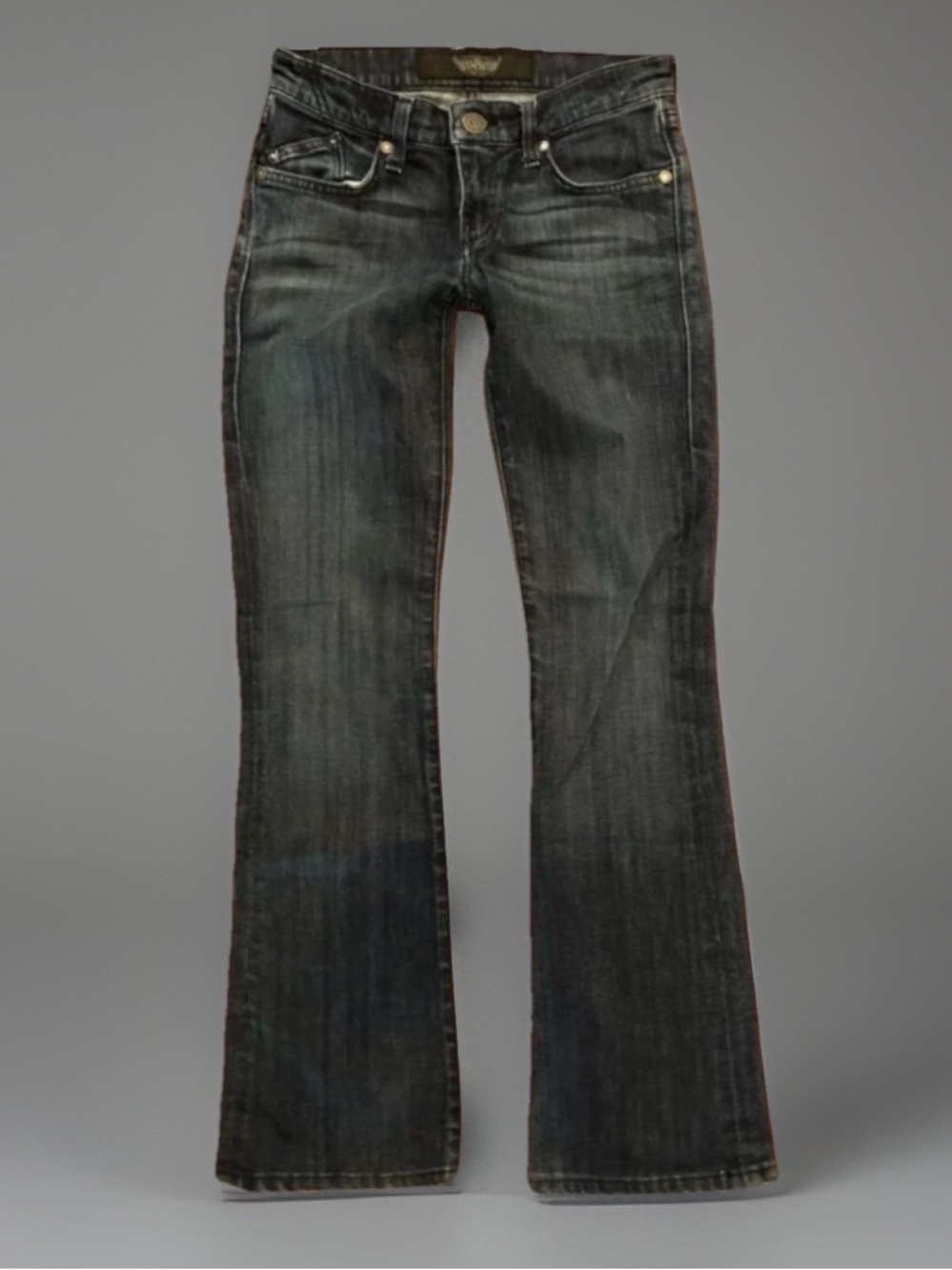 Designer Rock & Republic sz 24 Blue Low Rise 7" Denim Jeans